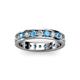 2 - Livia 3.00 mm Blue Topaz and Diamond Eternity Band 