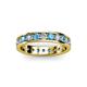 2 - Livia 3.00 mm Blue Topaz and Diamond Eternity Band 