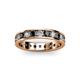 2 - Livia 3.00 mm Black and White Diamond Eternity Band 