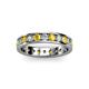 2 - Livia 3.00 mm Yellow Sapphire and Diamond Eternity Band 