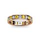 2 - Livia 3.00 mm Yellow Sapphire and Diamond Eternity Band 