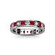 2 - Livia 3.00 mm Ruby and Diamond Eternity Band 