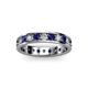 2 - Livia 3.00 mm Blue Sapphire and Diamond Eternity Band 