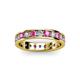 2 - Livia 3.00 mm Pink Sapphire and Diamond Eternity Band 