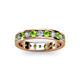 2 - Livia 3.00 mm Peridot and Diamond Eternity Band 