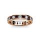 2 - Livia 3.00 mm Red Garnet and Diamond Eternity Band 