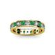2 - Livia 3.00 mm Emerald and Diamond Eternity Band 