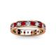 2 - Livia 3.00 mm Ruby and Diamond Eternity Band 