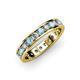 3 - Livia 3.00 mm Aquamarine and Diamond Eternity Band 