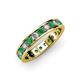 3 - Livia 3.00 mm Emerald and Diamond Eternity Band 