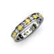3 - Livia 3.00 mm Yellow Sapphire and Diamond Eternity Band 