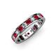 3 - Livia 3.00 mm Ruby and Diamond Eternity Band 