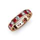 3 - Livia 3.00 mm Ruby and Diamond Eternity Band 