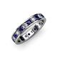 3 - Livia 3.00 mm Blue Sapphire and Diamond Eternity Band 