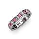 3 - Livia 3.00 mm Pink Tourmaline and Diamond Eternity Band 