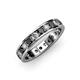 3 - Livia 3.00 mm Black and White Diamond Eternity Band 