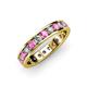 3 - Livia 3.00 mm Pink Sapphire and Diamond Eternity Band 