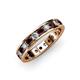 3 - Livia 3.00 mm Red Garnet and Diamond Eternity Band 