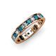 3 - Livia 3.00 mm London Blue Topaz and Diamond Eternity Band 