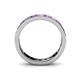 4 - Livia 3.00 mm Amethyst and Diamond Eternity Band 