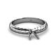 6 - Eudora Retro Semi Mount Solitaire Rope Engagement Ring  