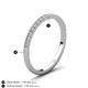 4 - Aurin 0.43 ctw Round Lab Grown Diamond Prong Set Wedding Band 