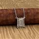 3 - Athena 2.25 ct Smoky Quartz Emerald Shape (9x7 mm) Solitaire Pendant Necklace 