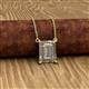 3 - Athena 2.25 ct Smoky Quartz Emerald Shape (9x7 mm) Solitaire Pendant Necklace 