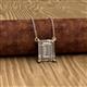 3 - Athena 2.25 ct Smoky Quartz Emerald Shape (9x7 mm) Solitaire Pendant Necklace 