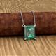 3 - Athena 3.20 ct Created Alexandrite Emerald Shape (9x7 mm) Solitaire Pendant Necklace 