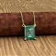 3 - Athena 3.20 ct Created Alexandrite Emerald Shape (9x7 mm) Solitaire Pendant Necklace 