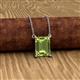 3 - Athena 1.70 ct Peridot Emerald Shape (8x6 mm) Solitaire Pendant Necklace 