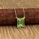 3 - Athena 1.70 ct Peridot Emerald Shape (8x6 mm) Solitaire Pendant Necklace 