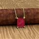3 - Athena 2.07 ct Created Ruby Emerald Shape (8x6 mm) Solitaire Pendant Necklace 
