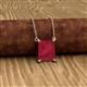 3 - Athena 2.07 ct Created Ruby Emerald Shape (8x6 mm) Solitaire Pendant Necklace 