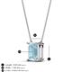 4 - Athena 2.00 ct Aquamarine Emerald Shape (9x7 mm) Solitaire Pendant Necklace 