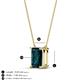 4 - Athena 3.00 ct London Blue Topaz Emerald Shape (9x7 mm) Solitaire Pendant Necklace 