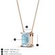 4 - Athena 2.00 ct Aquamarine Emerald Shape (9x7 mm) Solitaire Pendant Necklace 