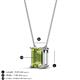 4 - Athena 2.45 ct Peridot Emerald Shape (9x7 mm) Solitaire Pendant Necklace 