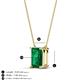 4 - Athena 1.95 ct Created Emerald Emerald Shape (9x7 mm) Solitaire Pendant Necklace 