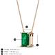 4 - Athena 1.95 ct Created Emerald Emerald Shape (9x7 mm) Solitaire Pendant Necklace 