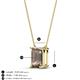 4 - Athena 2.25 ct Smoky Quartz Emerald Shape (9x7 mm) Solitaire Pendant Necklace 