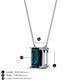 4 - Athena 3.00 ct London Blue Topaz Emerald Shape (9x7 mm) Solitaire Pendant Necklace 