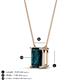 4 - Athena 3.00 ct London Blue Topaz Emerald Shape (9x7 mm) Solitaire Pendant Necklace 