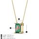 4 - Athena 3.20 ct Created Alexandrite Emerald Shape (9x7 mm) Solitaire Pendant Necklace 