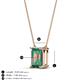 4 - Athena 3.20 ct Created Alexandrite Emerald Shape (9x7 mm) Solitaire Pendant Necklace 