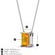 4 - Athena 2.00 ct Citrine Emerald Shape (9x7 mm) Solitaire Pendant Necklace 