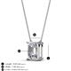 4 - Athena 1.80 ct Moissanite Emerald Shape (9x7 mm) Solitaire Pendant Necklace 