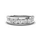 2 - Aaron 0.50 ctw Lab Grown Diamond 5 Stone Men Wedding Band (5 mm) 