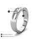 6 - Aaron 0.50 ctw Lab Grown Diamond 5 Stone Men Wedding Band (5 mm) 
